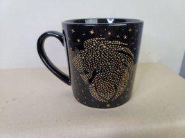 Horoscope Mug Leo Navy and Gold 4&quot; Made by Fisher - £12.63 GBP