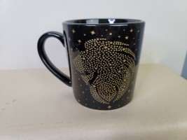 Horoscope Mug Leo Navy and Gold 4&quot; Made by Fisher - £12.65 GBP