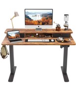 Fezibo 48 X 24 Inch Height Adjustable Electric Standing Desk With, Rusti... - £204.51 GBP