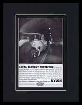 1960s Dupont Nylon Tires Framed 11x14 ORIGINAL Vintage Advertisement - $44.54