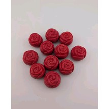 Vintage Guest Soaps Mini Rose Bathroom Soap Set Of 11 Red Flowers (K) - $8.80