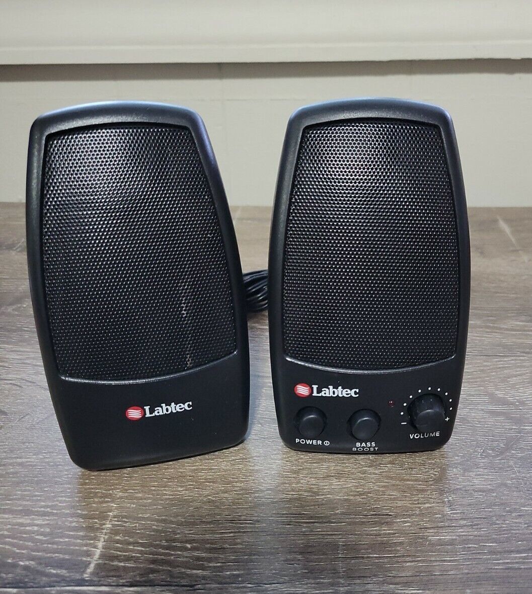 Used Labtec Space Saver Audio SS-100 Computer Speakers-NO Power supply - $69.18