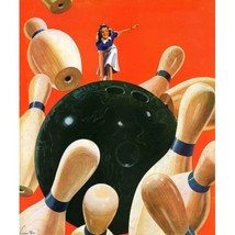 OUZEY Bowling Strike By Lonie  Painting Print on Canvas - £198.79 GBP
