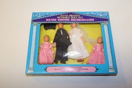 Vintage 1970s Shackman Fully Bendable Doll Set Bride Groom Bridesmaids Hong Kong - £13.23 GBP