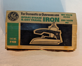 VTG General Electric F49 World Wide Travel Iron Complete w/ Box Inserts Adapters - £22.61 GBP