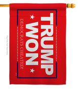 Trump Won Trust House Flag Political 28 X40 Double-Sided Banner - £29.55 GBP