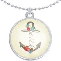 Infinity with You Anchor Round Pendant Necklace Beautiful Fashion Jewelry - £8.65 GBP