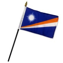 RFCO Marshall Islands 4&quot;x6&quot; Desk Stick Flag (No Base) Wholesale lot of 3 (3 pack - £3.06 GBP+