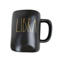Rae Dunn Zodiac Coffee Mug Libra Horoscope Astrology Air Sign Scales Black Gold - £12.38 GBP