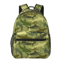 shark Camouflage Camo school backpack back pack  bookbag  for boys  kids daypack - £21.57 GBP
