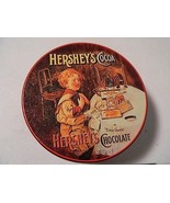 Vintage Hersheys Cocoa Bitter Sweets Chocolate Round Metal Tin Crying Kid  - $24.43 CAD