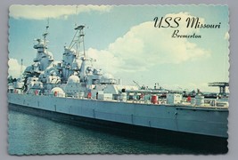 USS Missouri BB-63 Bremerton, WA Postcard &quot;Big MO&quot; Ship ICS-64576C PC - £3.69 GBP