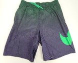 Nike Grid Logo 9&quot; Volley Shorts Swim Trunks Mens Size Medium Green Purpl... - $39.59