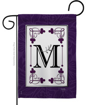 Classic M Initial Garden Flag Simply Beauty 13 X18.5 Double-Sided House Banner - $19.97