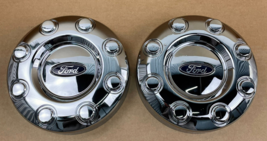 2x 2005-2016 OEM Super Duty F-350 Dually DRW Ford 17&quot; Wheel Chrome Cap 2WD FRONT - £90.22 GBP