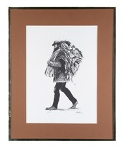 &quot;Untitled&quot; (Hobo) Edición Limitada Litografía Por Laura Cobos, Marco 53.3x43.2cm - £122.95 GBP