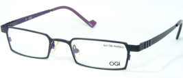 Ogi Mod 2222 670 Black / Purple Eyeglasses Glasses Metal Frame 45-20-135mm Korea - £39.55 GBP