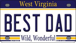 Best Dad West Virginia Novelty Mini Metal License Plate Tag - £11.92 GBP
