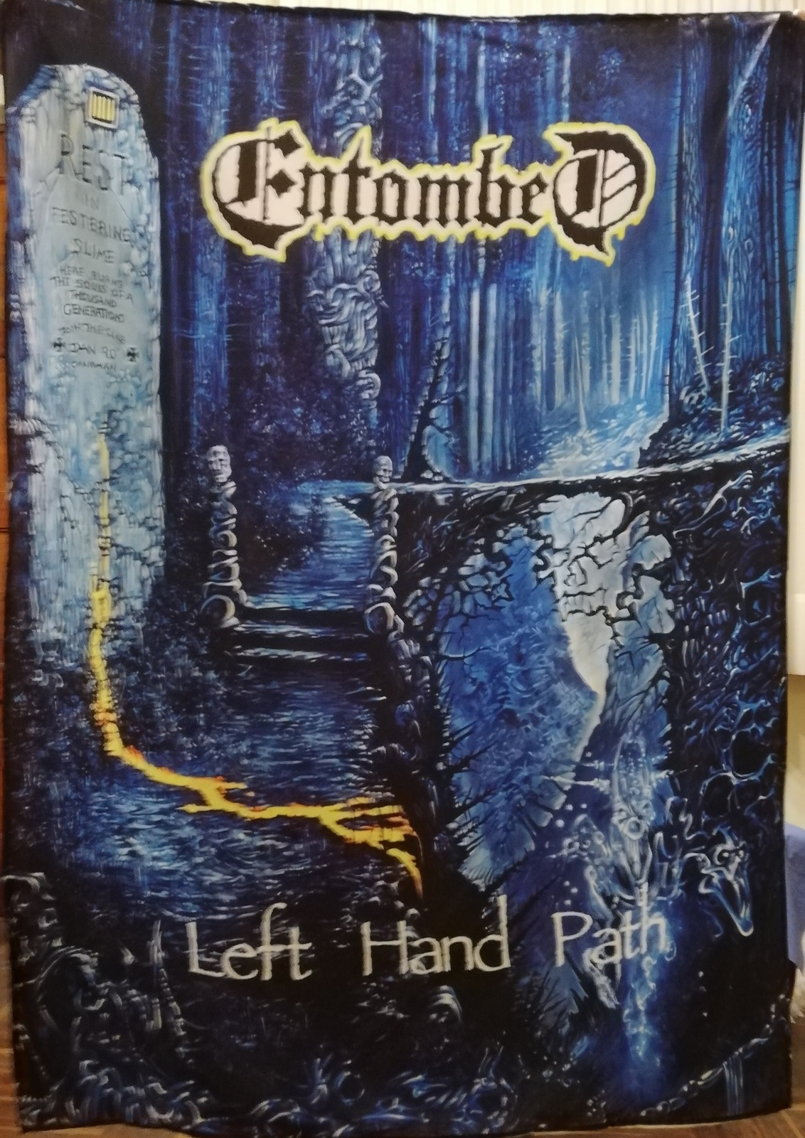 ENTOMBED Left Hand Path FLAG CLOTH POSTER BANNER CD Death Metal - $20.00