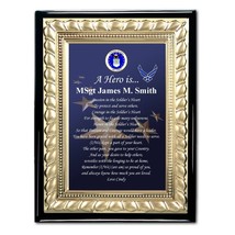 Military Gift USAF Plaque Personalize Retirement Promotion Gift Present Award - £71.93 GBP