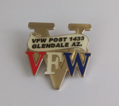 VFW Post 1433 Glendale AZ. 2&quot; Lapel Hat Pin - £6.50 GBP