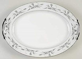 Harmony House &quot;Platinum Garland&quot; China 14&quot; Oval Platter Serving Piece - £34.41 GBP