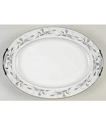 Harmony House &quot;Platinum Garland&quot; China 14&quot; Oval Platter Serving Piece - £34.81 GBP