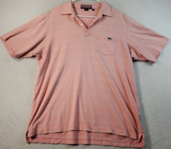 Vineyard Vines Polo Shirt Mens Medium Peach Cotton Short Sleeve Pocket Collared - £11.61 GBP