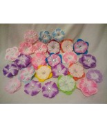 100pc. Assorted Random Polyester Flower Petals Jewel Center with Die Cut... - £20.70 GBP