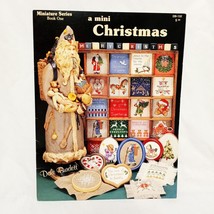 Mini Christmas Cross Stitch Booklet Dale Burdett 1980 Patterns DB132 Santa Bear - £13.66 GBP