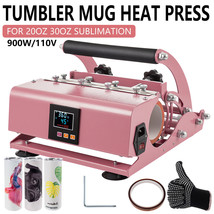 30 Oz Tumbler Heat Press Machine Mug Cup Sublimation Printing Transfer Pink - £115.28 GBP
