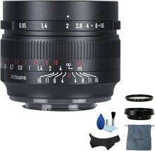 7 Artisans 50Mm F0.95 Lens For Sony E Mount Camera Aps-C Large Aperture Manual - £217.14 GBP