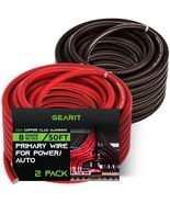 GearIT 8 Gauge Wire (50ft Each- Black/Red Translucent) Copper Clad Alumi... - £61.33 GBP