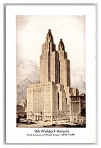 The Waldorf Astoria Hotel New York City NYC NY UNP Unused WB Postcard O15 - £2.29 GBP