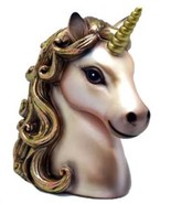 Golden Beautiful Unicorn Bank gorgeous beauty mythical mystical - £19.98 GBP