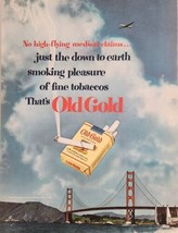 1951 Print Ad Old Gold Cigarettes Plane Over Golden Gate Bridge San Francisco,CA - £16.07 GBP