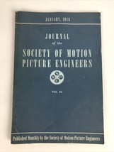 SMPE Journal Of The Society Of Motion Picture Engineers January 1946 VOL... - £10.29 GBP