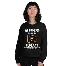 Assuming I&#39;m Just An Old Lady Was Your First Mistake Witch Sweatshirt Black - £22.39 GBP+