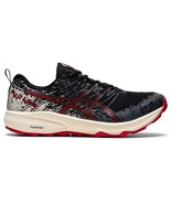 ASICS Fuji Lite 2 Black Electric Red Size 12.5 Mens Running Cross Traini... - $89.09