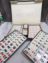 New Old Stock Bamboo Sided MahJong Set with Case Mid Century  - £110.79 GBP