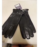 Men&#39;s Grandoe Black Leather Driving Gloves Fleece Lined Size XL - $730.32 MXN
