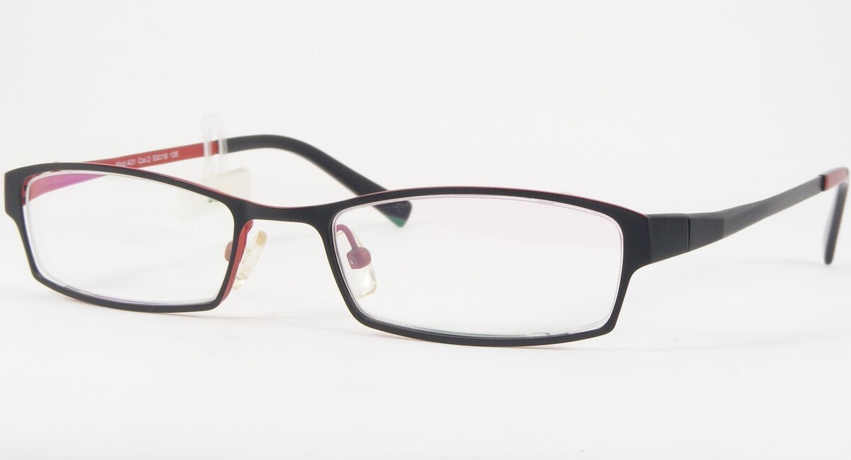 Adam + Eve 431 2 Mate Negro/Rojo ÚNICO RARO GAFAS MARCO 53-18-135 - $66.16