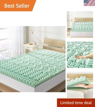 Transform Your Sleep: 5-Zone 1.5 Inch Aloe Vera Mattress Topper for Quee... - $50.00