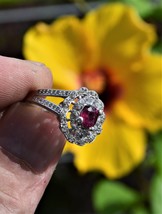 Ruby Ring Size 8. A .8cwt. Natural Earth Mined .July Birthstone.  Appraised - £140.80 GBP