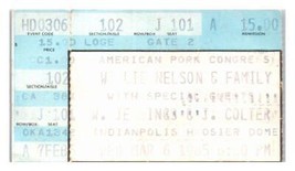 Nelson Willie Concerto Ticket Stub Marzo 6 1985 Indianapolis Indiana - £35.66 GBP