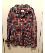 NEW American Eagle Mens XL Relaxed Fit Plaid Long Sleeve Flannel Shirt - $15.83
