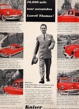 Lowell Thomas for Kaiser Automobiles  Ad - $13.86