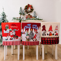 2pcs Christmas Chair Cover for Dining Room Chair Back Cover Kitchen - £20.76 GBP