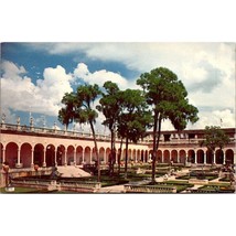 Vintage Chrome Florida Postcard, Ringling Museum of Art Sarasota Courtyard - £11.57 GBP
