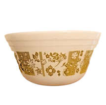 Federal Glass Co. Mixing Bowl, Verde Green Asian Floral Vintage  Milkgla... - $12.00